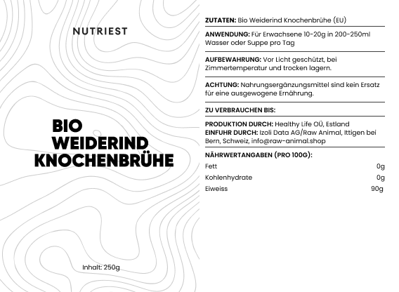 Bio Weiderind Knochenbrühe Pulver