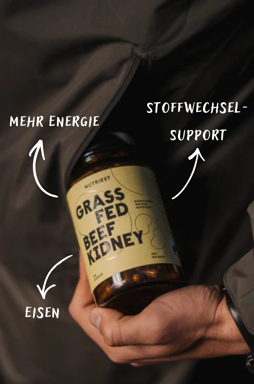 Getrocknete Bio Weiderind Nieren in Kapseln