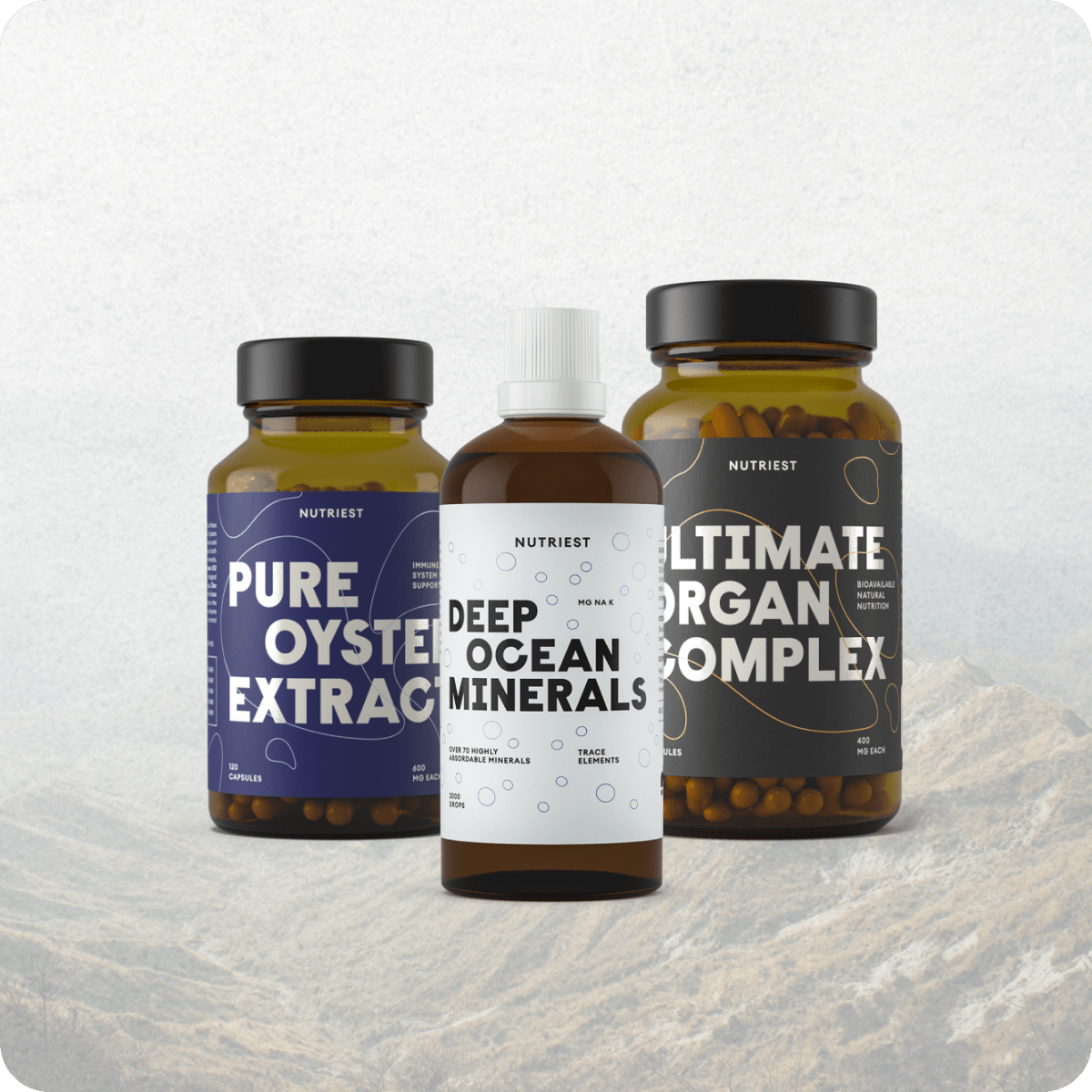 Basis-Trio zinc and magnesium set: Organ Complex, oyster extract and Deep Sea Minerals