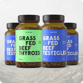 Bulltimate glandular supplements: Beef Testicle and organic Bovine Thyroid capsules