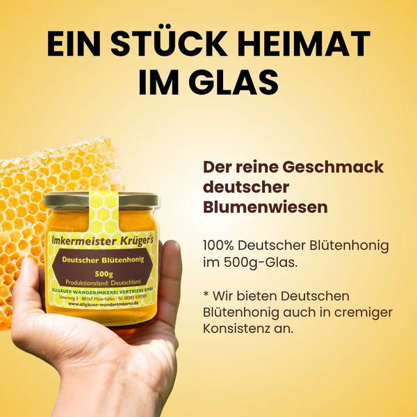 Deutscher Blütenhonig 500g Imkermeister Krüger - Raw Animal