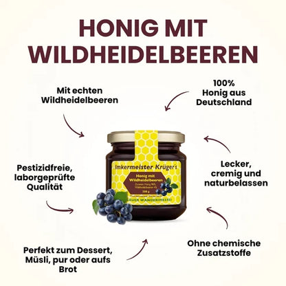 Honig mit Wildheidelbeeren 250g