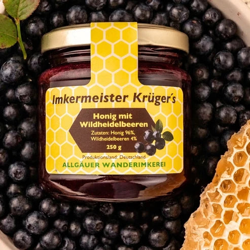 Honig mit Wildheidelbeeren 250g