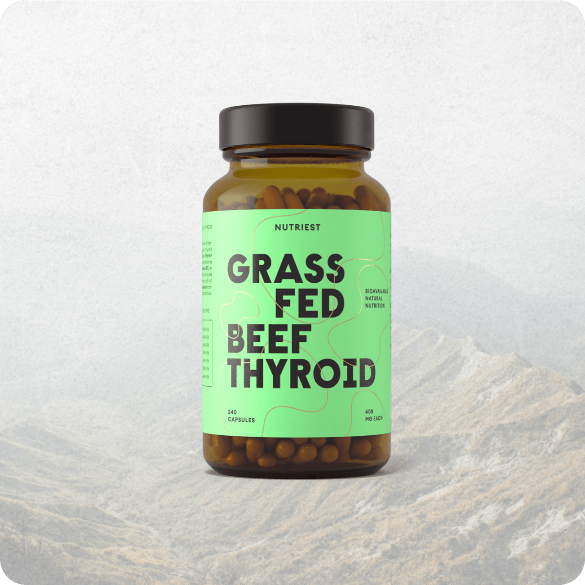 Organic bovine thyroid capsules from the Immune Trio